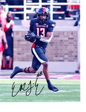 Erik Ezukanma Texas Tech Red Raiders signed autographed 8x10 football photo b