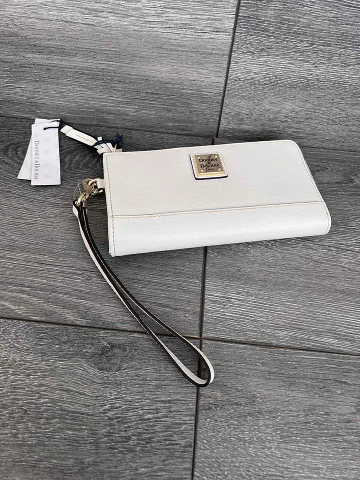 Cartera Muñequera Dooney & Bourke Saffiano Plegable Cremallera Blanca B000523 Foto 3 de 4