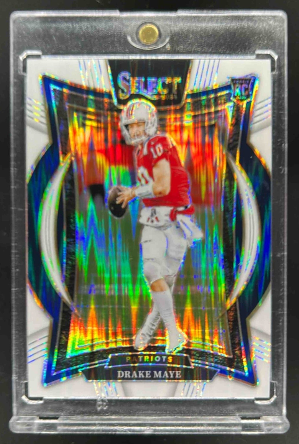 2024 Select Drake Maye Concourse White Prizm Shock RC #50/199 Patriots