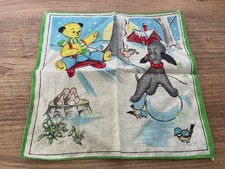 Vintage Sooty & Sweep Taschentuch Winter Schnee Motiv