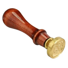 Letter Wax Seal Stamp Alphabet L Wooden Handle Removable Brass Head Classic