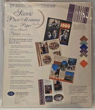 Creative Memories - Scenic Photo Mounting Paper 7 colors 14 sheets 91 Shapes