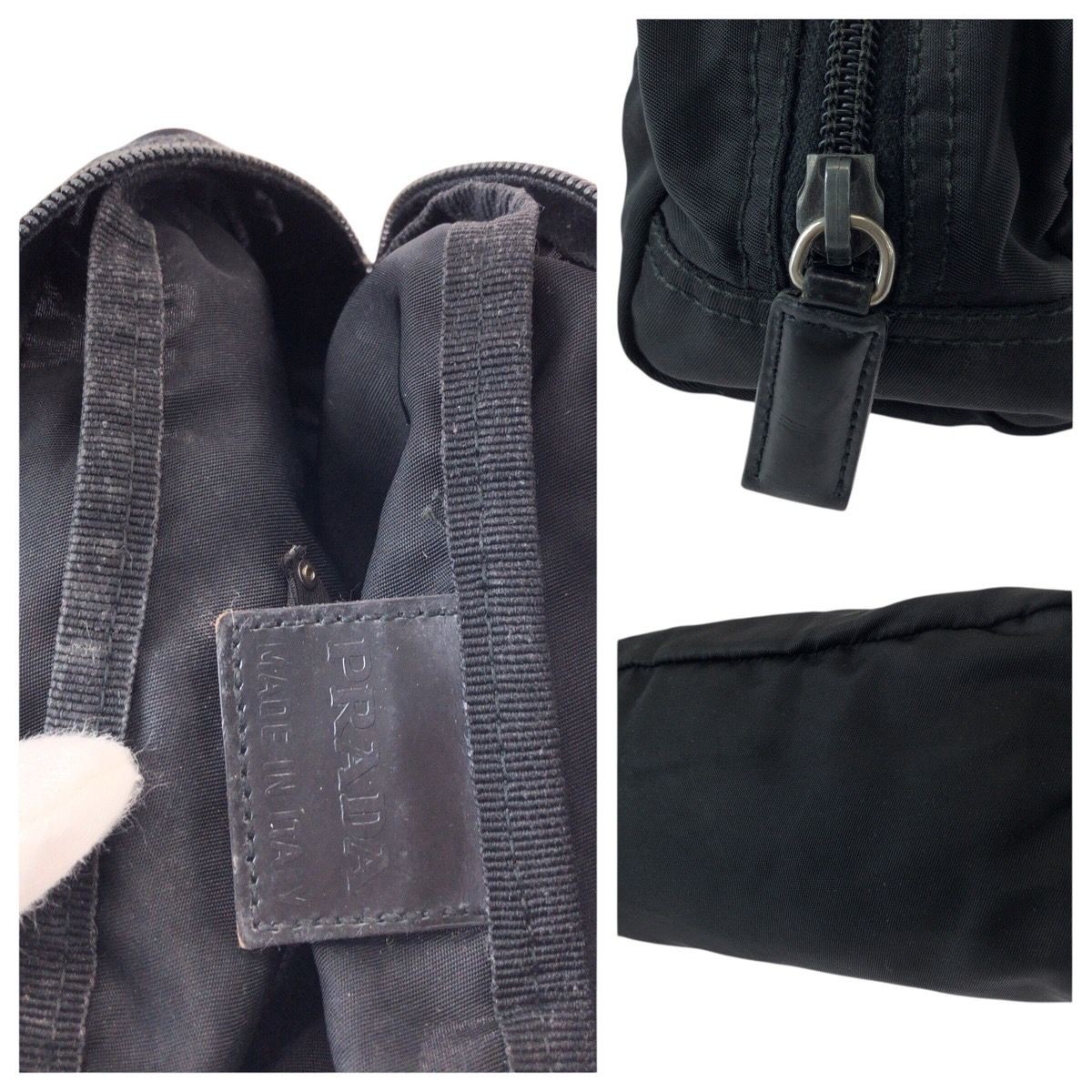 PRADA Tessuto Triangular Logo Nylon Cosmetic Pouc… - image 6