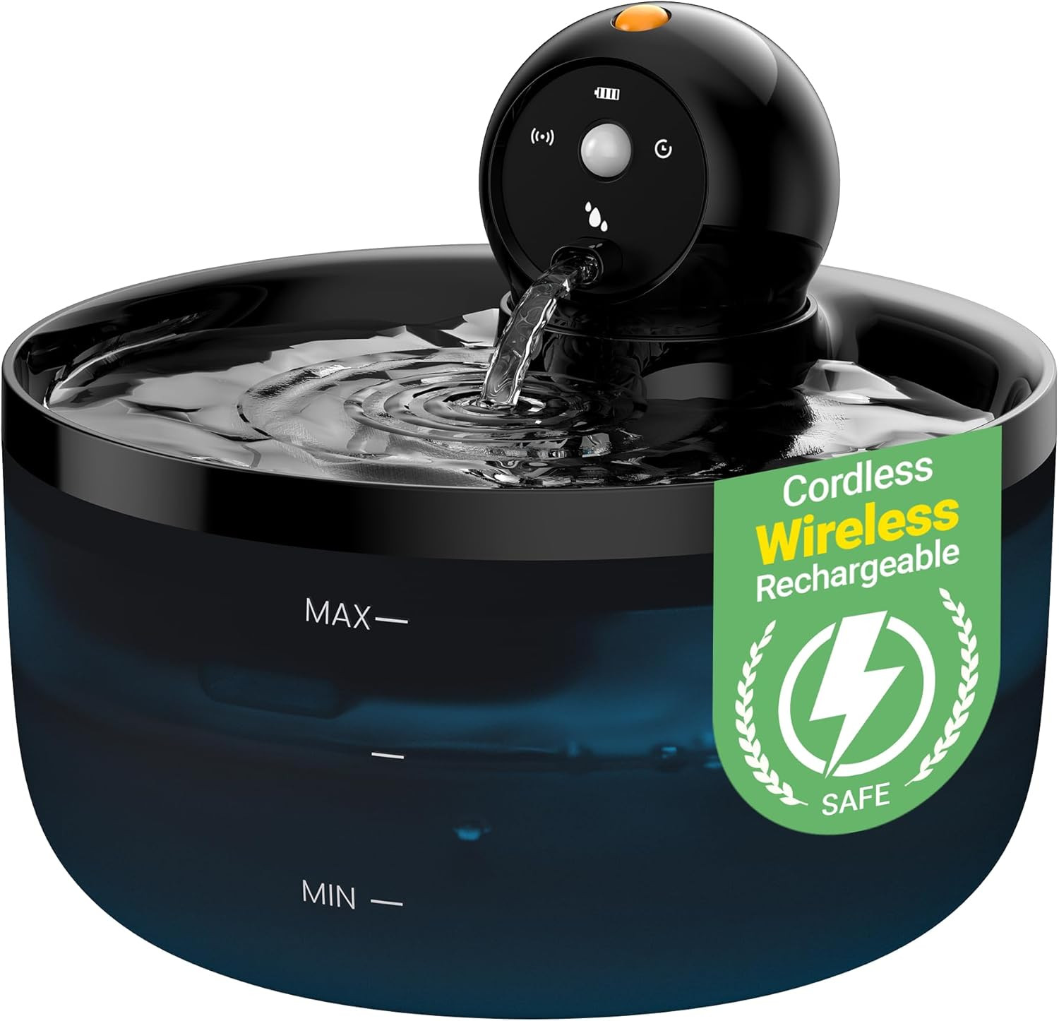 Fontanella per Gatti Senza Fili 2.6L - Fontana a Batteria per Animali