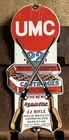 VINTAGE UMC REMMINGTON CARTRIDGES RIFLE 12” PORCELAIN GUN HUNTING FISH SIGN