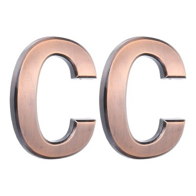 Für 2,8'' Hausbuchstaben Aufkleber Briefkasten Tür Buchstaben (Bronze, C)