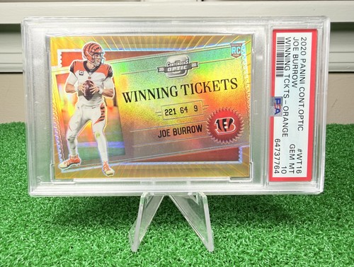 Joe Burrow 2020 Contenders Optic Winning Ticket Rookie Orange /50 🔥PSA 10🔥