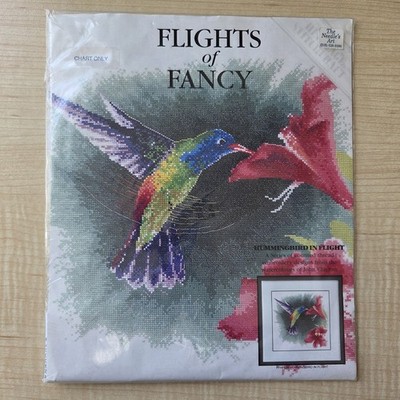 Hummingbird in Flight Cross Stitch Chart Flights of Fancy Heritage Stitchcraft