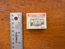 Vintage Aspirin Plastic 1980  s Bayer Pocket Travel - expired tablets inside