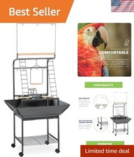 Interactive Bird Activity Center: Playstand with Swing  Climbers - 59" Tall