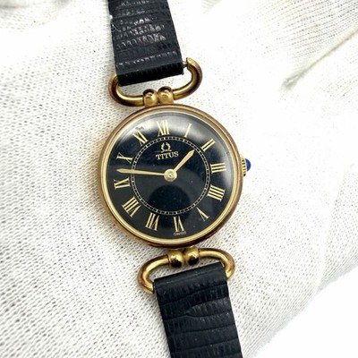 Uhren NOS Solvil Und Titus Ultraslim Vergoldet MANUAL Vintage 24 Mm