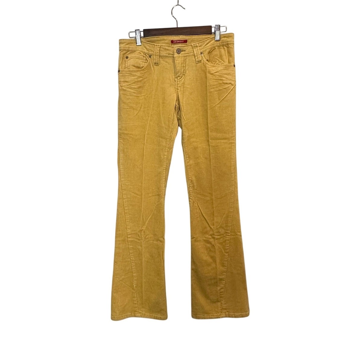 パンツ Y2K flare corduroy pants Vtg Fetish Cargo Pants Women 7/8 Sage Green Corduroy Flare