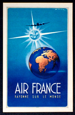 CPA AIR FRANCE - AIR FRANCE RAYONNE SUR LE MONDE