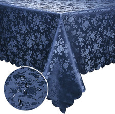 Rectangle Table Cloth, Waterproof Heavy Duty Vinyl Tablecloths, Wipeable Washabl