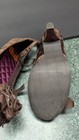Rocket Dog women Brown Velvet Heels 8.5 Removable Ankle Strap W/Floral Embellish — photo 9