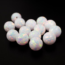 Pearl White Round Faceted Astral Opal  Beads