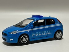 Modellino auto polizia italiana Fiat Grande Punto giocattolo pressofuso scala 1:43 Welly