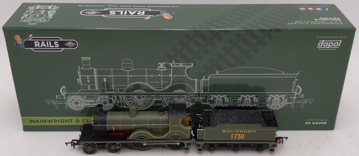 Dapol 4S-027-002 OO SE&CR D Class Steam Locomotive & Tender #1730 EX/Box
