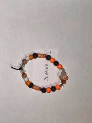 A00036| Grey & Orange | 7 , Black Elastic String