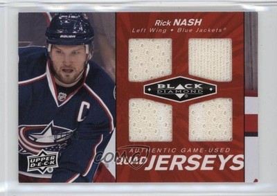 2010-11 Upper Deck Black Diamond Quad Jerseys Ruby 7/50 Rick Nash #QJ-RN 4ib