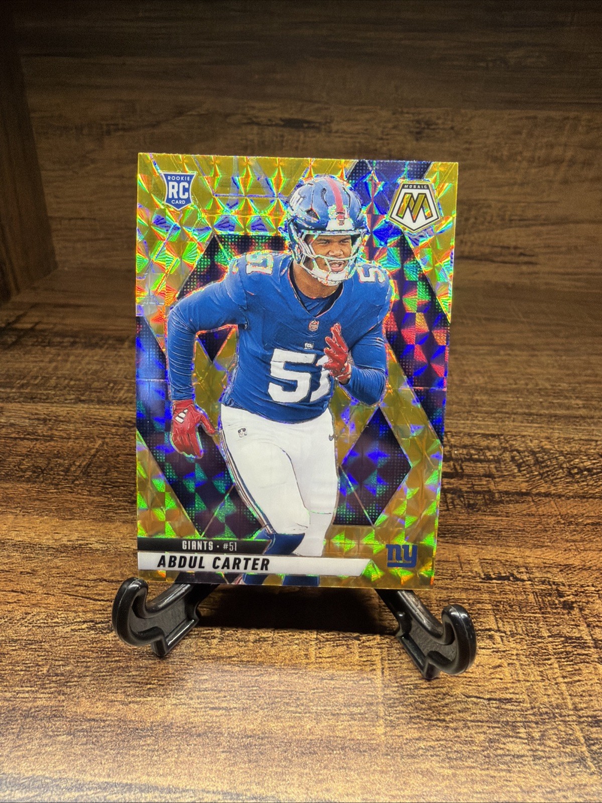 2025 Panini Mosaic Abdul Carter #317 Mosaic Yellow Reactive Prizm RC