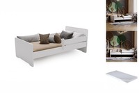 Kinderbett Max 160X80 Cm Weiß Mit Rausfallschutz Lattenrost Und Matratze