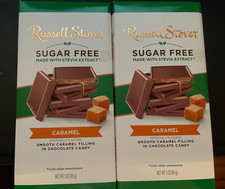 2 PK - Russell Stover Sugar Free Milk Chocolate Caramel Bar 3z - Exp 12/1/25