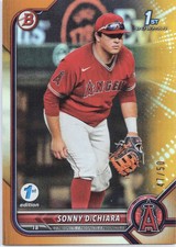 Sonny DiChiara 2022 Bowman Draft 1st Edition #BD-16 Gold #/50