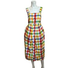 Christopher John Rogers for Target Multicolored Plaid Tank Summer Dress sz 6