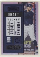 2020 Panini Contenders Draft Ticket Purple 57/99 George Springer #22 y0i