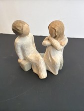 Image of Willow Tree 2002 Figurine "Heart And Soul" Susan Lordi 2 Girls Sitting