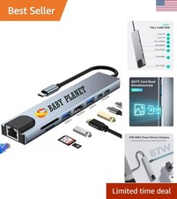 USB C Hub Docking Station, 8 in 1 Type C Hub USB C Dongle with HDMI 4K 60Hz, ...