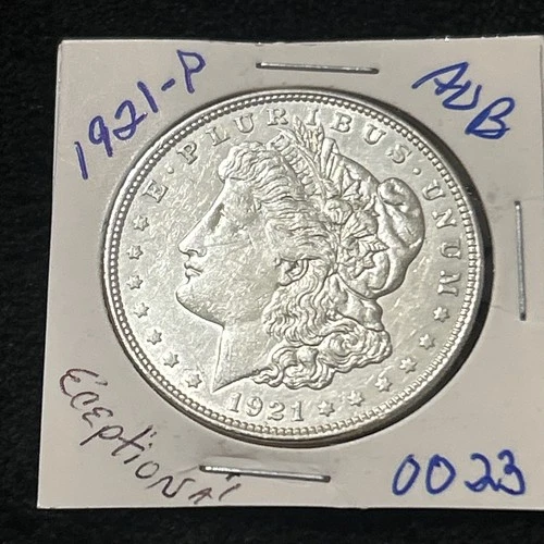1921-P Morgan Silver Dollar AU Exceptionally Brilliant