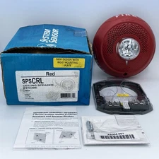 NEW SYSTEM SENSOR SPSCRL RED INDOOR CEILING SPEAKER STROBE SPS-CRL