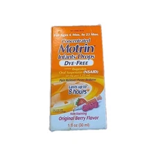 11/26 Motrin Infants Concentrated Liquid Medicine Drops w/ Ibuprofen Berry 1 Oz