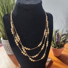 Charter club gold tone necklace Triple Strand, Gold Ball Beads 16"-19" — photo 1