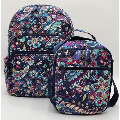 Vera Bradley Disney Backpack & Lunch Bunch Set Mickey Sensational Six Paisley
