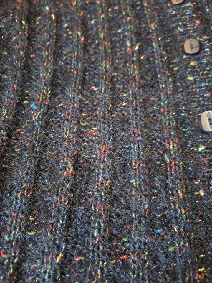 Cárdigan vintage Carducci mezcla mohair confeti metálico mediano Foto 2 de 4
