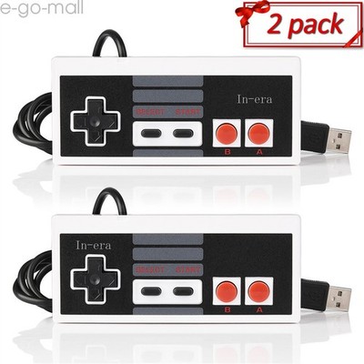 2Pack Classic USB NES Controller For PC Windows Mac Raspberry Pi NES Games