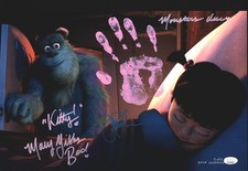 MARY GIBBS & JOHN GOODMAN Signed MONSTERS INC 11x17 PHOTO Boo & Sulley JSA COA