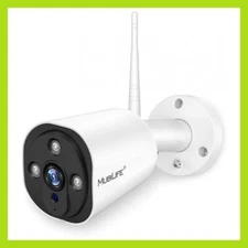 Mubilife Outdoor Security Camera Wired Wifi 1080P Night Vision Works with Alexa