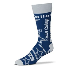 Dallas Cowboys Wall to Wall Socks, One Size