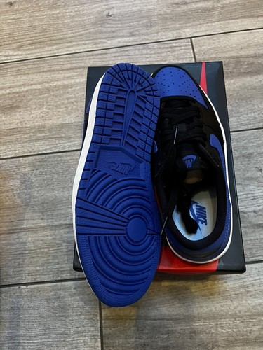 NUOVE 2015 Nike Air Jordan 1 Low OG - Nero Varsity Royal & vela UK TAGLIA 7 & 11 - Foto 8 di 10