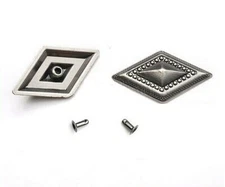 Pkg of 5 DIAMOND SHAPED Metal Rivet Studs 1-1/2" x 7/8" Leather Crafts (3008)