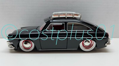 JADA V DUBS 1965 VW 1600 TL FASTBACK 1:24 BLACK RACK MOON