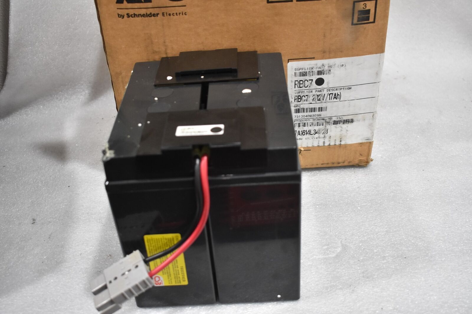 SCHNEIDER ELECTRIC APC, RBC7 NON-SPILLABLE BATTERY 212 VOLT, 17AH, 12 VAC