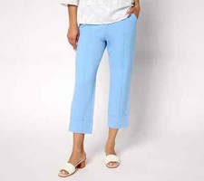  H1113 Isaac Mizrahi Live Tall Sublime Stretch Ponte Crop Pants Size Tall S