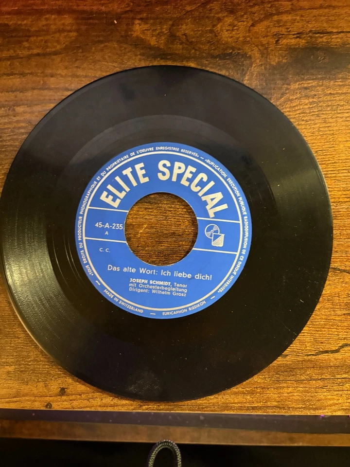 JOSEPH SCHMIDT tenor - 45 rpm ELITE Special Label (rare) - Image 2 of 2