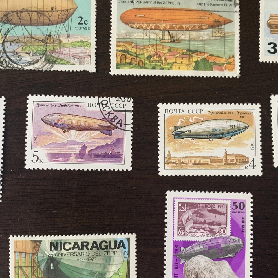 BLIMP ZEPPELIN LOT OF 18 DIFFERENT FROM 8 COUNTRIES INCLUDING RUSSIA - Image 3 of 4