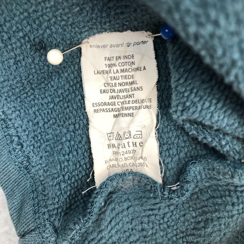 prAna Babydoll Coat Blue Green Womens Small Button Front Boho Pockets - Picture 5 of 7